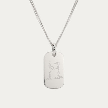 Mini Ella Silver Actual Handwriting Necklace